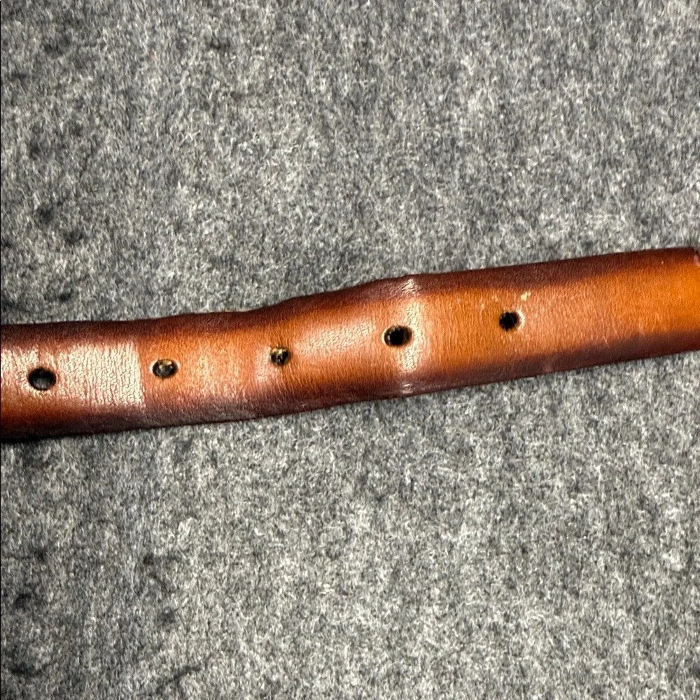 Brighton ONYX Tan Leather Belt with Distinctive Silver Buckle
